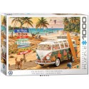 Puzzle Furgoneta VW Be Happy, 1000 pz. Marca Eurographics. Ref: 6000-6066.