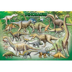 Puzzle Historia Natural de los Dinosaurios, 100 pz. +5 años. Marca Eurographics. Ref: 6100-0098.
