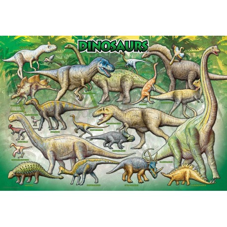 Puzzle Historia Natural de los Dinosaurios, 100 pz. +5 años. Marca Eurographics. Ref: 6100-0098.