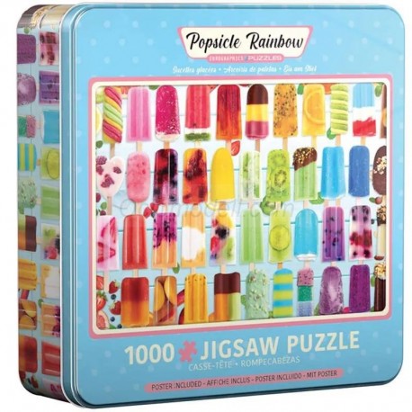 Puzzle Arcoiris de paletas Lata, 1000 pz. Marca Eurographics. Ref: 8051-5622.