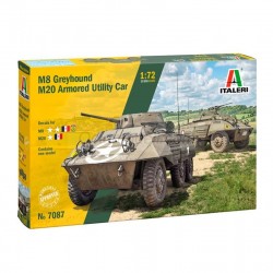 Tanque o Vehiculo para pintar y ensamblar M8 Greyhound / M20 Armored Utilikty car. Escala 1:72. Marca Italeri. Ref: 7087.