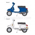 Moto Vespa PX 125/150 1978. Esca 1:9. Marca Italeri. Ref: 4645.
