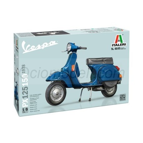 Moto Vespa PX 125/150 1978. Esca 1:9. Marca Italeri. Ref: 4645.