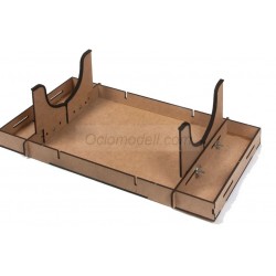 Soporte de trabajo para modelismo naval y de maquetas. 130x245x462 mm. Marca oCcre. Ref: 19134.