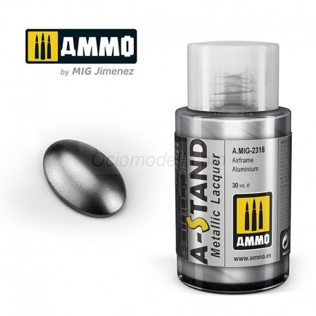 A-STAND Fuselaje Aluminio. Bote de 30 ml. Marca Ammo of Mig Jimenez. Ref: AMIG2318, 2318.