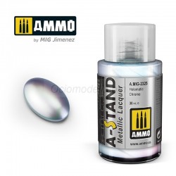A-STAND Cromo Holomático. Bote de 30 ml. Marca Ammo of Mig Jimenez. Ref: AMIG2325, 2325.