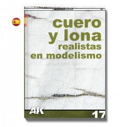 LIBRO Técnicas de Pintar - LEARNING 17: CUERO Y LONA REALISTAS EN MODELISMO. Marca AK Interactive. Ref: AK543.