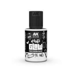 BASE BLANCA GLOW DE PRECISIÓN, de Enamel. Bote de 30 ml. Marca AK Interactive. Ref: AK12108.
