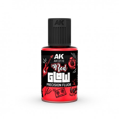 GLOW ROJO FLUOR DE PRECISIÓN. Bote de 30 ml. Marca AK Interactive. Ref: AK12110.