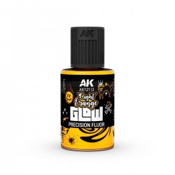 GLOW NARANJA CLARO FLUOR DE PRECISIÓN. Bote de 30 ml. Marca AK Interactive. Ref: AK12112.