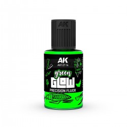 GLOW VERDE FLUOR DE PRECISIÓN. Bote de 30 ml. Marca AK Interactive. Ref: AK12114.
