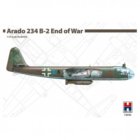 Maqueta Bombardero Arado 234 B-2 End of War. Escala 1:72. Marca Hobby 2000. Ref: 72040.