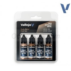 TRUE METALLIC METAL, Metal Oxidado SET, 4 Colores. Marca Vallejo. Ref: 77269, 77.269.