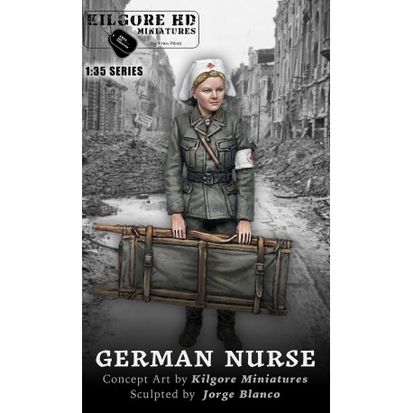 Figura Resina Enfermera Alemana German Nurse. 1/35. Marca Kilgore HD Miniature. Ref: NURSE G.