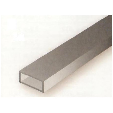 Conjunto de 2 Perfiles de T. Rectangular Hueco de Estireno, A: 6,30, E: 9,50 mm. Marca Evergreen. Ref: 259.