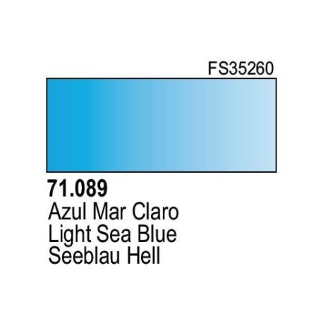 Acrilico Model Air Azul Mar Claro. Bote 17 ml. Marca Vallejo. Ref: 71.089
