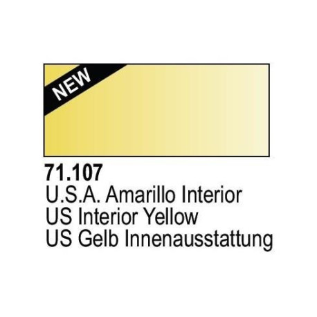 Acrilico Model Air US Amarillo Interior. Bote 18 ml. Marca Vallejo. Ref: 71.107.