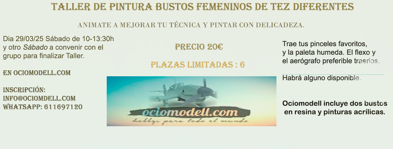 TALLER - CURSO PINTURA BUSTOS FEMENINOS DE TEZ DIFERENTE.